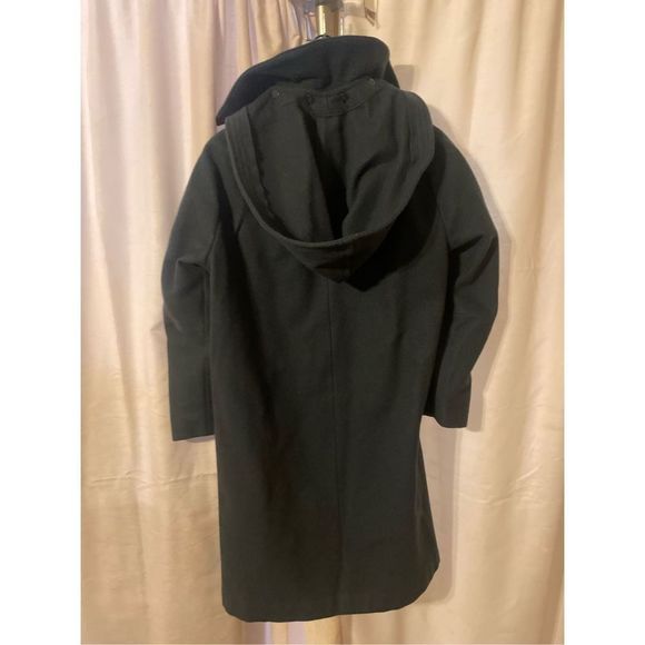 Vintage CBV Karlskrona Swedish Military Grey  Wool Hooded Coat Overcoat 40 - Picture 14 of 16